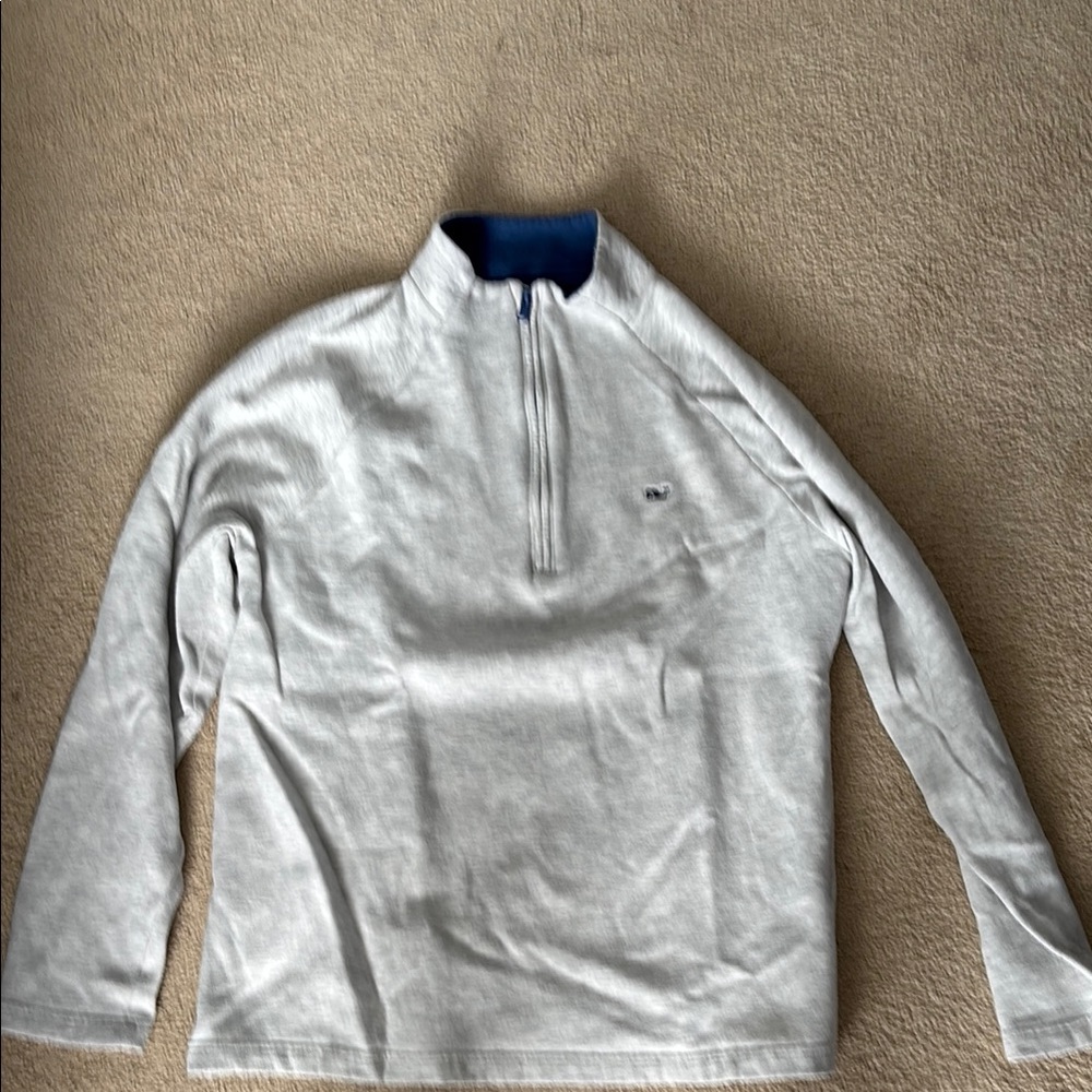 Vineyard Vines Gray Zip Up Sweater